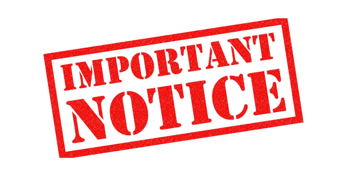 Important Notice